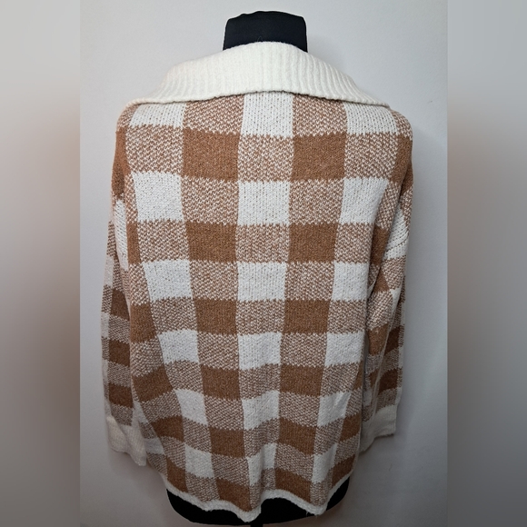 Women's Maurices Buffalo Plaid Quarter Zip Sweater NWT - Picture 5 of 7